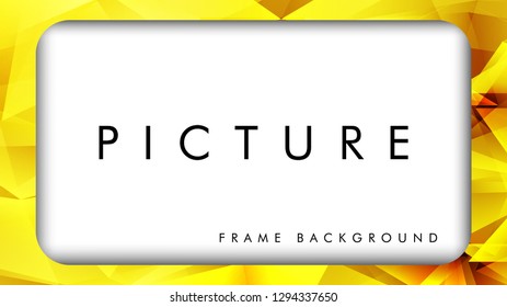 White blank banners with triangle background .ready use frame for your picture .Vector illustration EPS 10