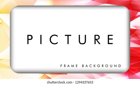 White blank banners with triangle background .ready use frame for your picture .Vector illustration EPS 10