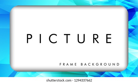 White blank banners with triangle background .ready use frame for your picture .Vector illustration EPS 10