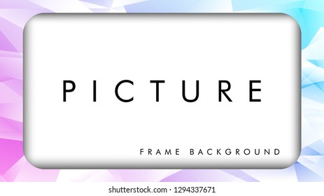 White blank banners with triangle background .ready use frame for your picture .Vector illustration EPS 10