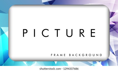 White blank banners with triangle background .ready use frame for your picture .Vector illustration EPS 10