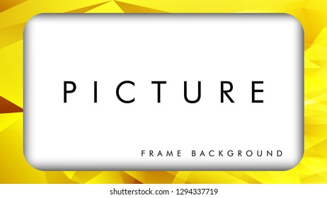 White blank banners with triangle background .ready use frame for your picture .Vector illustration EPS 10
