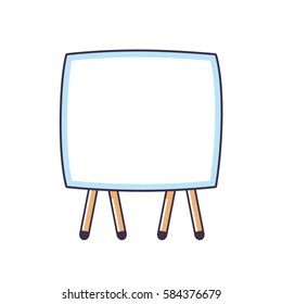 White blank board or presentation stand vector isolated.