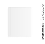 white blank book cover on white background