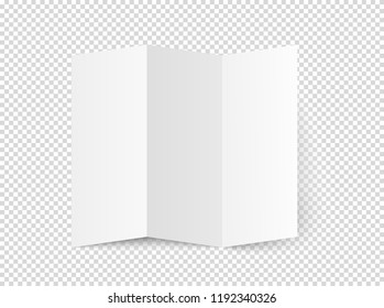White blank booklet vector mockup. Vector object isolated on transparent background