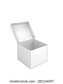 White blank box with empty space - Illustration