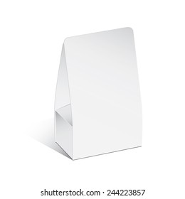 White blank box isolate on white background.