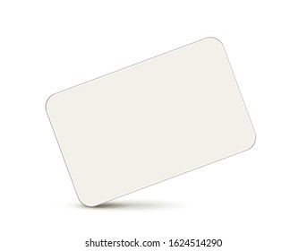White blank business card,
Vector illustration isolated on white background
