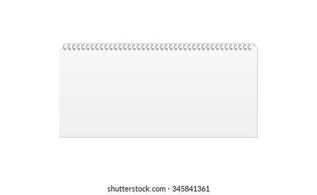 white blank calendar on white background, isolated