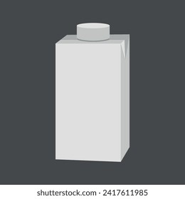 white blank cardboard milk bottle