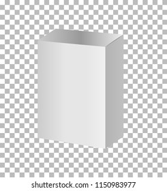 white blank cardboard package boxes mockup. realistic white package box. blank box transparent on white background.
