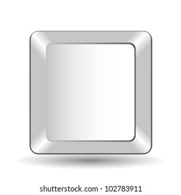 White Blank Computer Key Shadow Vector Stock Vector (Royalty Free ...