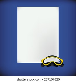 White blank - Diving form. Vector format.