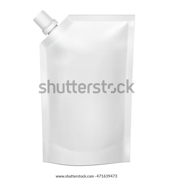 White Blank Doy Pack Doypack Foil Stock Vector (Royalty Free) 471639473 ...