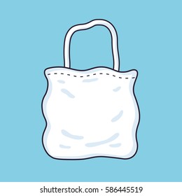 White blank eco bag.