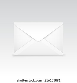 White Blank Envelope Isolated