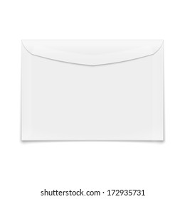 White blank envelope isolated on white background. Vector illustration. EPS10.