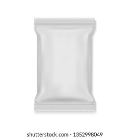 White Blank Foil Food Snack Sachet Bag Packaging