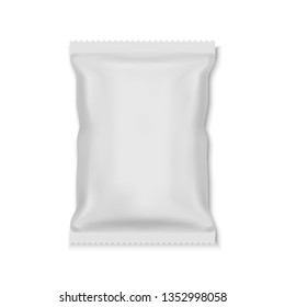 White Blank Foil Food Snack Sachet Bag Packaging