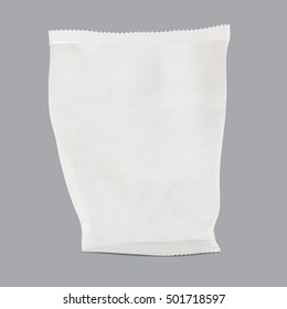 White Blank Foil Packaging Plastic Pack Ready For Your Design: Snack Product Packing