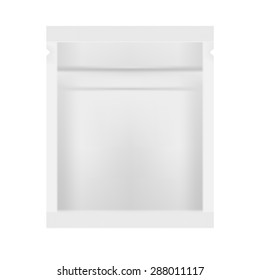 White Blank Foil Packaging Template Vector Illustration