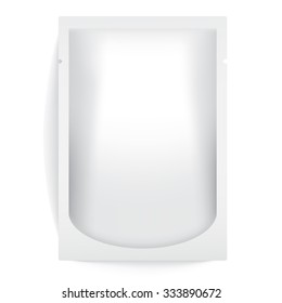 White Blank Foil Packaging : Vector Illustration