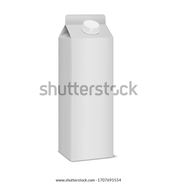 Download White Blank Gable Top Carton Package Stock Vector (Royalty ...