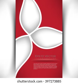 white blank leaf frame conceptual background design, eps10 vector illustration