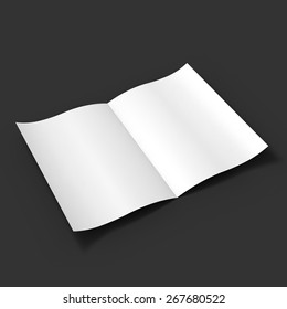 White blank magazine spread. Business mockup template. Presentation of your branding and identity design. Vector Illustration EPS10.
