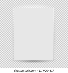 White blank model template top view with shadow isolated on transparent background. Vector Illustration EPS10