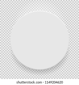 White blank model template top view with shadow isolated on transparent background. Vector Illustration EPS10