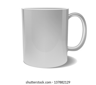 White blank mug for branding isolated