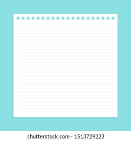 White blank note paper on green background