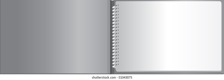 White blank notebook