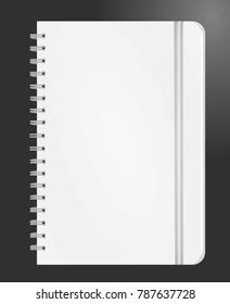 White blank notebook. vector illustration