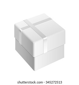 white blank Package Box. For electronic device and other products. Vector illustration