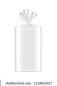 Embalaje blanco para pan. Sobre para café, dulces, galletas y regalo.