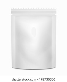 White Blank packaging container food or drinks. Mockup plastic 