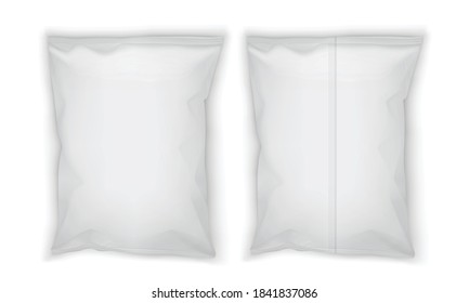 white blank packaging isolated on white background top and bottom view mock up vector