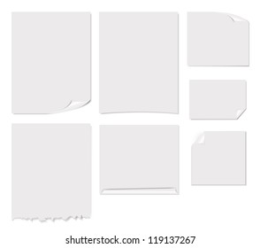 White blank page vector illustration