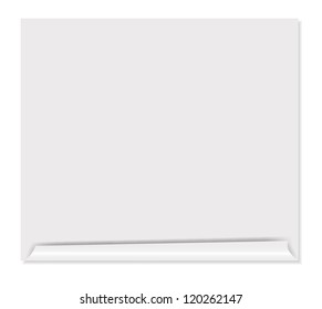 White blank page vector illustration