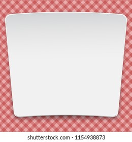 White blank paper box 3d top of view, mockup model is on squared background for your design, logo or advertisement