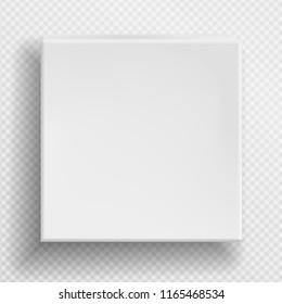 White blank paper box 3d top of view, mockup model is on squared background for your design, logo or advertisement