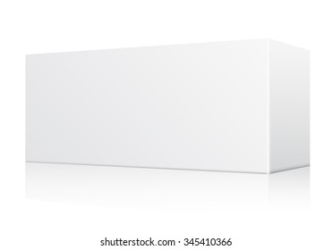White Blank Paper Box : Vector Illustration