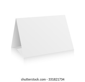 white blank paper card