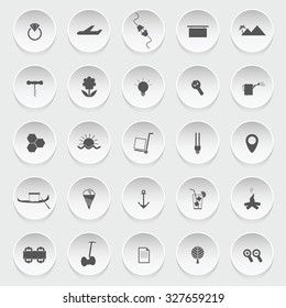 white blank paper circle icon vector illustration