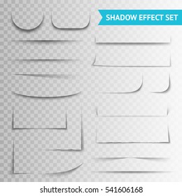 White Blank Paper Cuts Circle Oval Square Rectangle With Shadow And Transparent Effects Realistic Set Vector Illustration