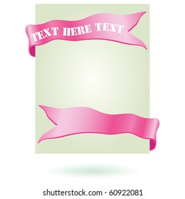 White blank paper icon with wrap paper ribbons vector