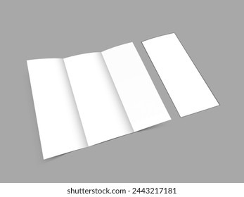 White Blank Paper Mockup On Transparent Background. EPS10 Vector