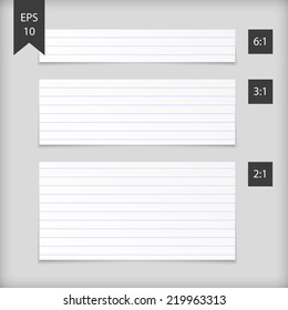 White blank paper ripped book with scale 6:1, 3:1, and 2:1